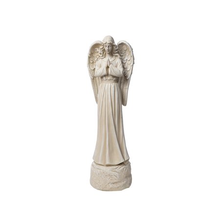 INFINITY Cement White 26.38 in. Angel Statue 49469